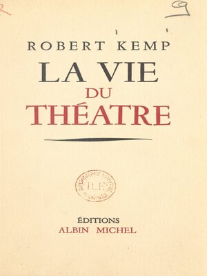 cover image of La vie du théâtre